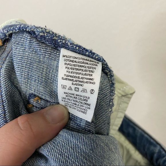 FreePeople Skinny Wash Raw Hem Split Ankle Jean-25 - Picture 10 of 11